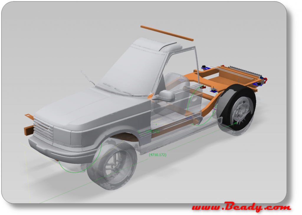 CAD model of P38 range rover for download free